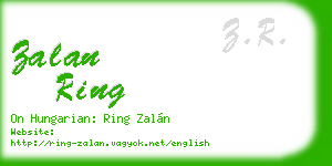 zalan ring business card